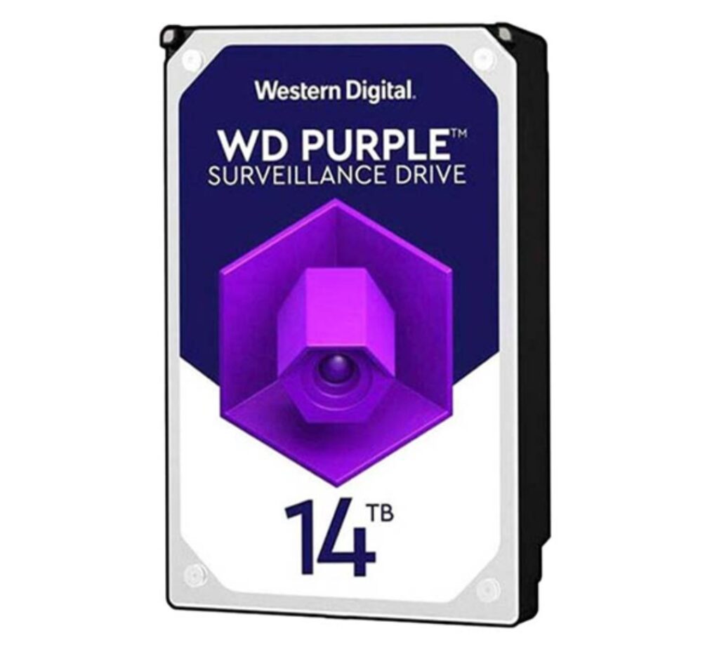 هارد دیسک وسترن دیجیتال ۱۴ ترابایت بنفشwestern digital purple 14TB HDD