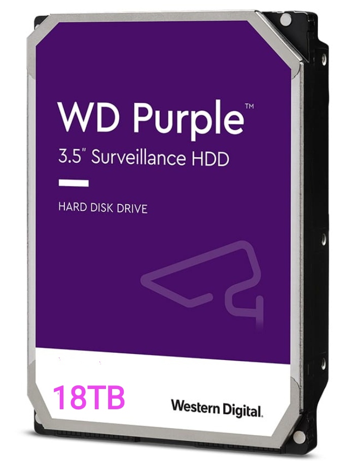 هارد دیسک وسترن دیجیتال ۱۸ ترابایت بنفشwestern digital purple 18TB HDD
